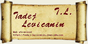 Tadej Levičanin vizit kartica